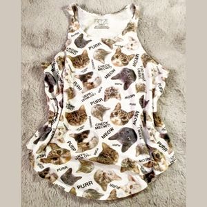 Check meowt! Funny & cute kitty cat tank top shirt